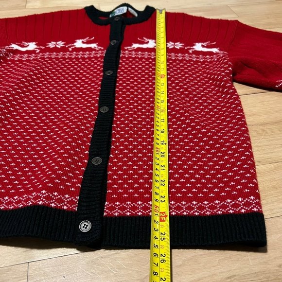 Vintage Great Lakes holiday red knit cardigan - Picture 7 of 9